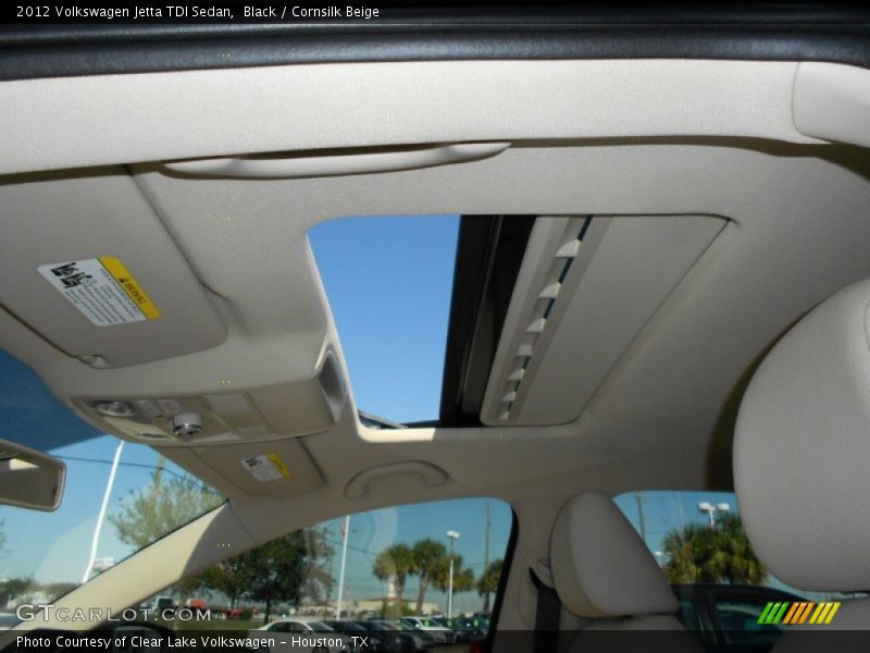 Black / Cornsilk Beige 2012 Volkswagen Jetta TDI Sedan