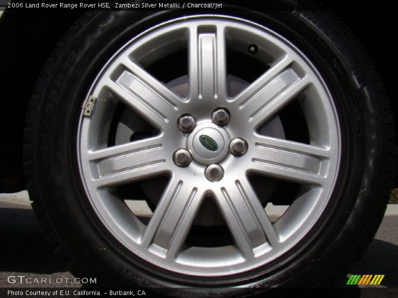 Zambezi Silver Metallic / Charcoal/Jet 2006 Land Rover Range Rover HSE