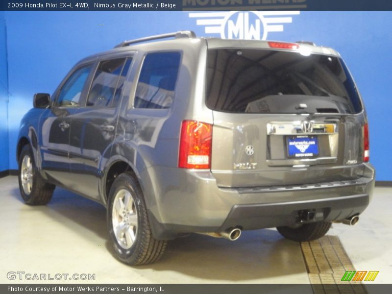 Nimbus Gray Metallic / Beige 2009 Honda Pilot EX-L 4WD