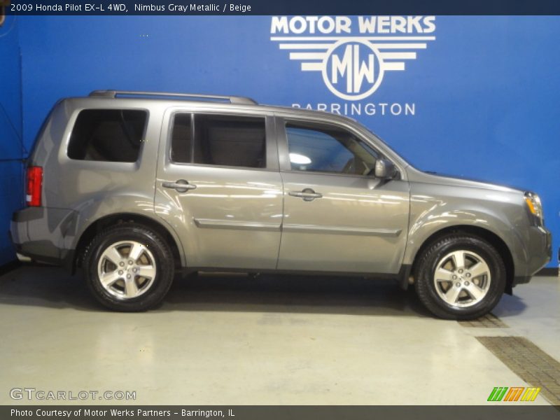 Nimbus Gray Metallic / Beige 2009 Honda Pilot EX-L 4WD