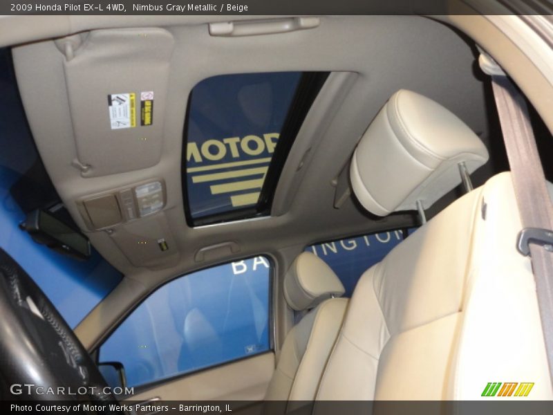 Nimbus Gray Metallic / Beige 2009 Honda Pilot EX-L 4WD
