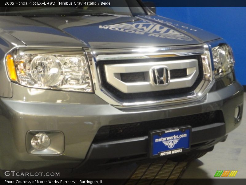 Nimbus Gray Metallic / Beige 2009 Honda Pilot EX-L 4WD