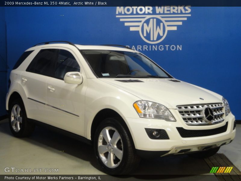 Arctic White / Black 2009 Mercedes-Benz ML 350 4Matic