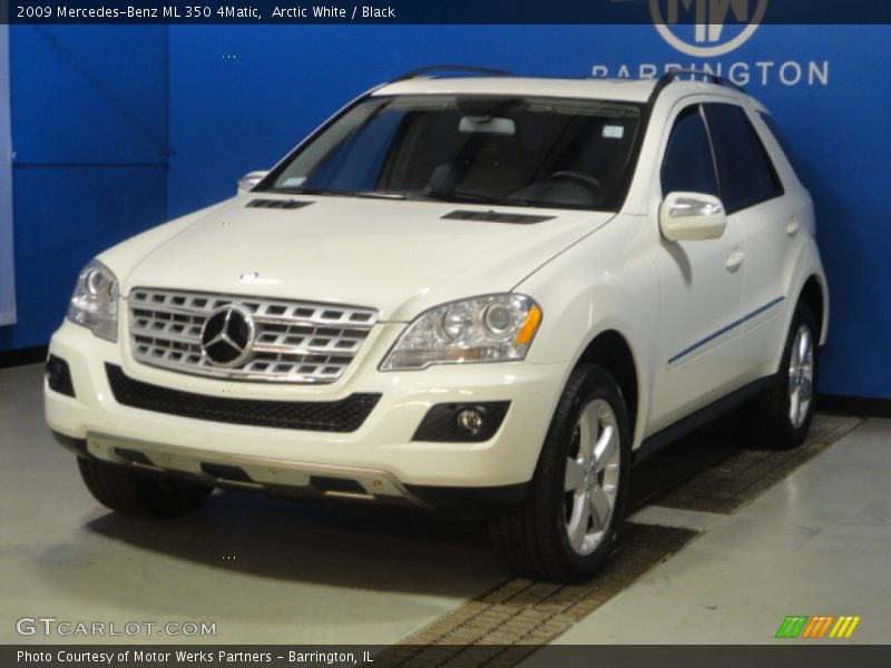 Arctic White / Black 2009 Mercedes-Benz ML 350 4Matic