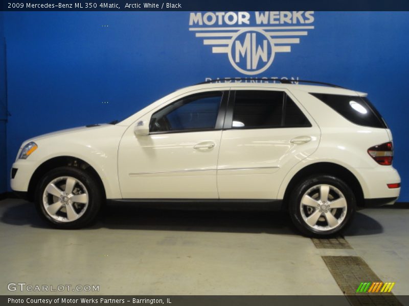 Arctic White / Black 2009 Mercedes-Benz ML 350 4Matic
