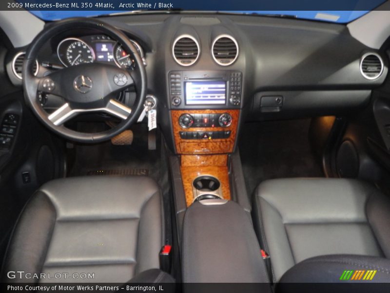 Arctic White / Black 2009 Mercedes-Benz ML 350 4Matic