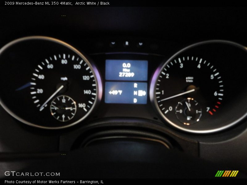 Arctic White / Black 2009 Mercedes-Benz ML 350 4Matic