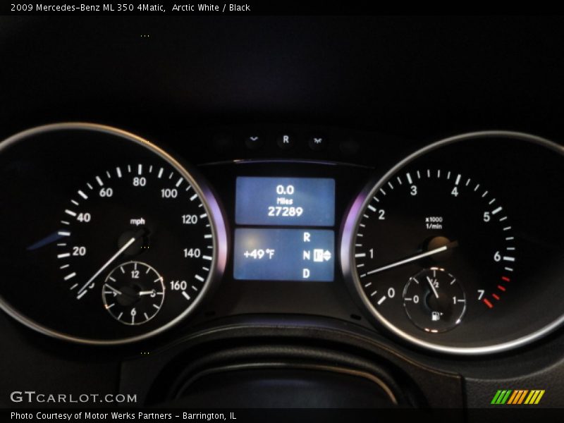 Arctic White / Black 2009 Mercedes-Benz ML 350 4Matic