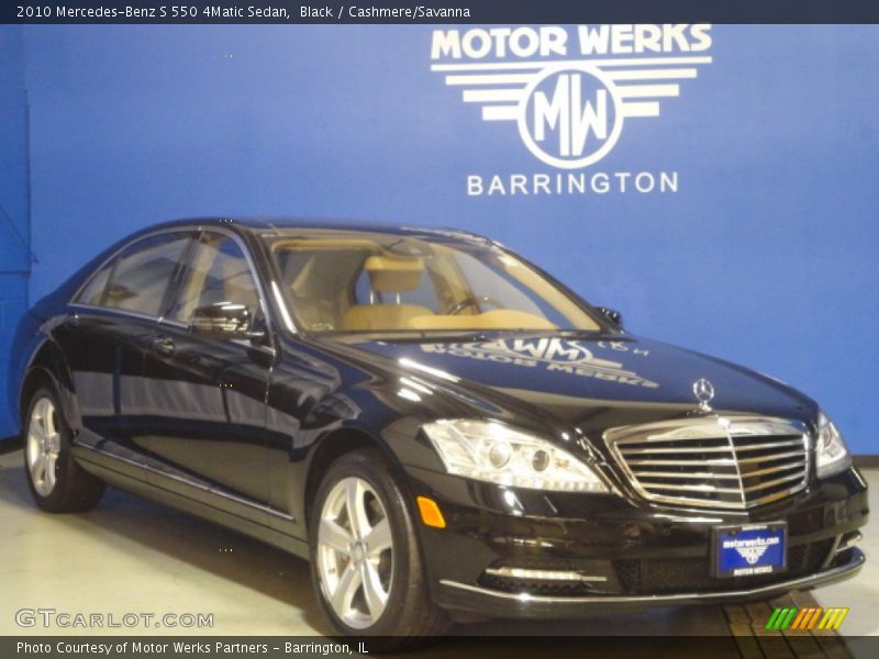 Black / Cashmere/Savanna 2010 Mercedes-Benz S 550 4Matic Sedan
