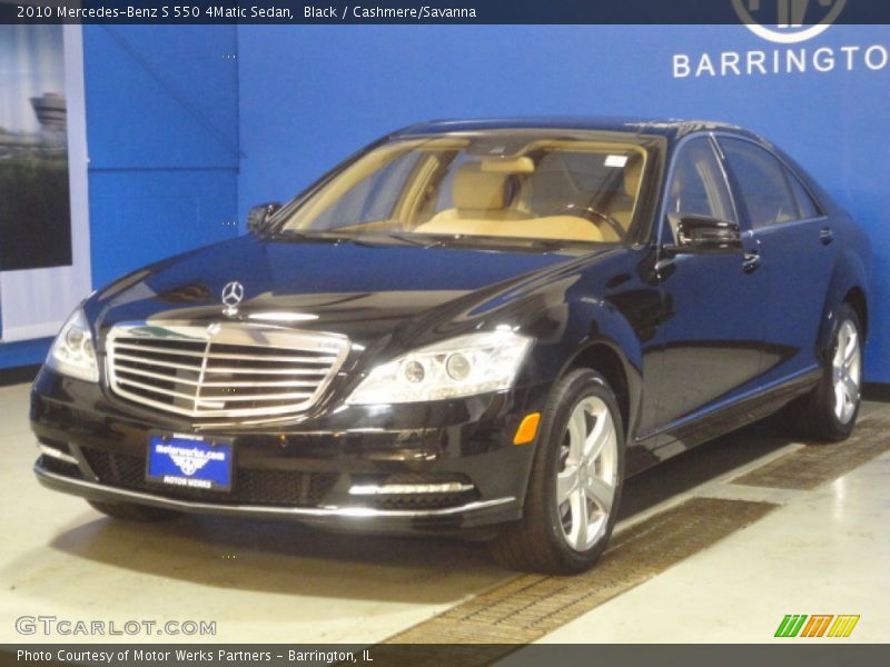 Black / Cashmere/Savanna 2010 Mercedes-Benz S 550 4Matic Sedan