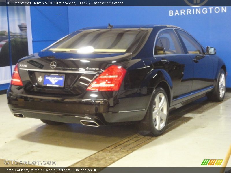 Black / Cashmere/Savanna 2010 Mercedes-Benz S 550 4Matic Sedan