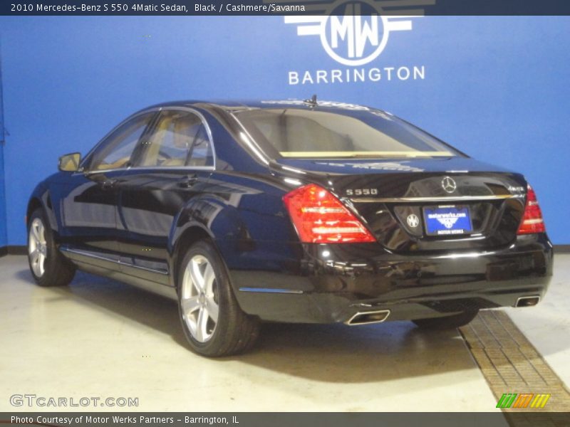 Black / Cashmere/Savanna 2010 Mercedes-Benz S 550 4Matic Sedan