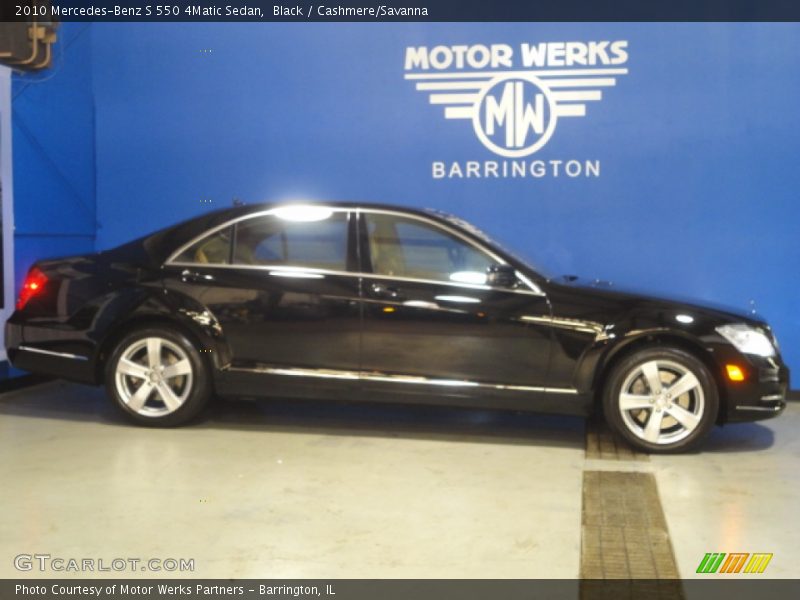 Black / Cashmere/Savanna 2010 Mercedes-Benz S 550 4Matic Sedan