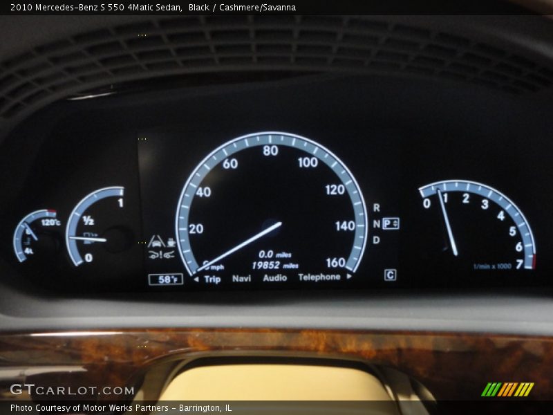 Black / Cashmere/Savanna 2010 Mercedes-Benz S 550 4Matic Sedan