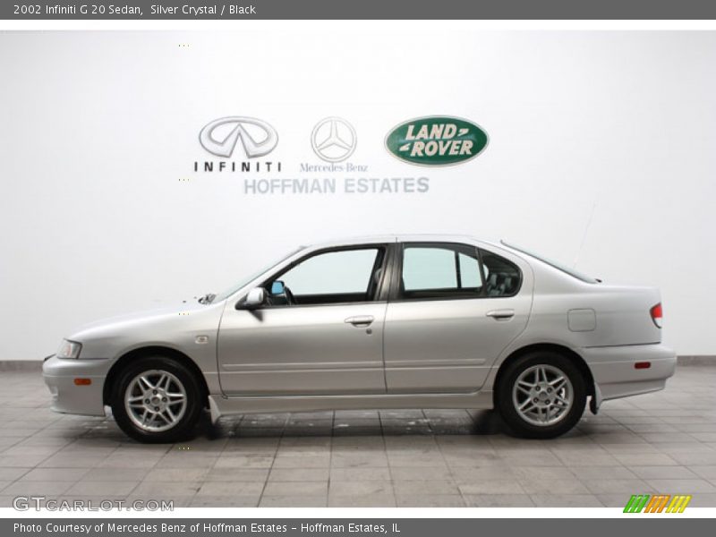 Silver Crystal / Black 2002 Infiniti G 20 Sedan