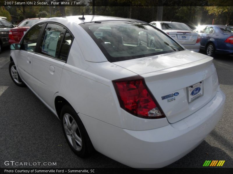 Polar White / Tan 2007 Saturn ION 2 Sedan
