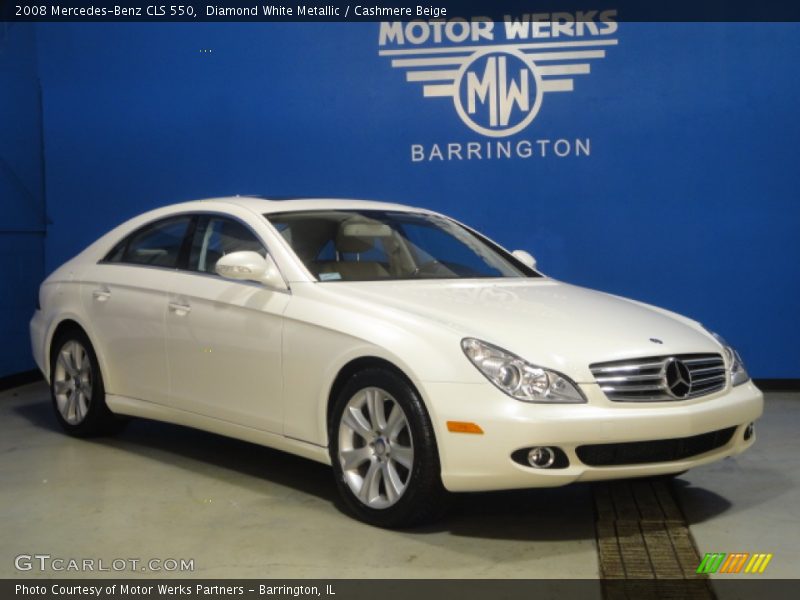 Diamond White Metallic / Cashmere Beige 2008 Mercedes-Benz CLS 550