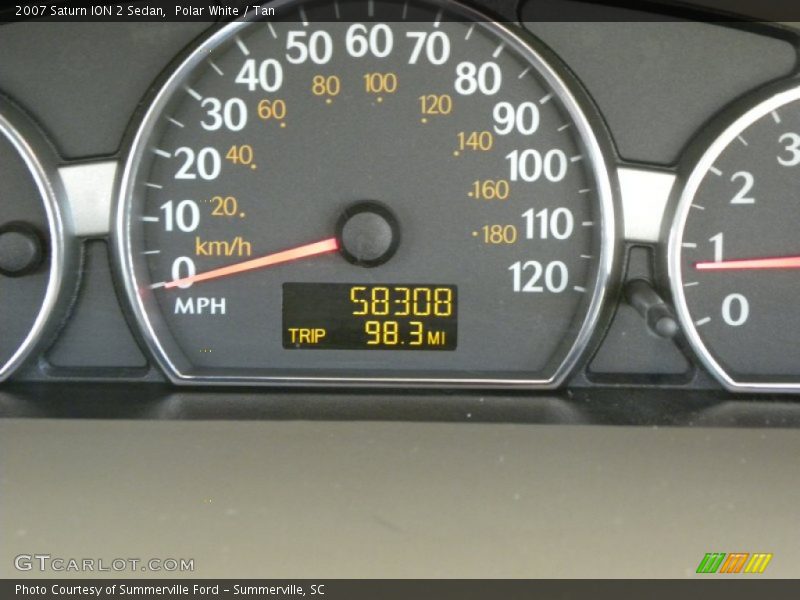 Polar White / Tan 2007 Saturn ION 2 Sedan