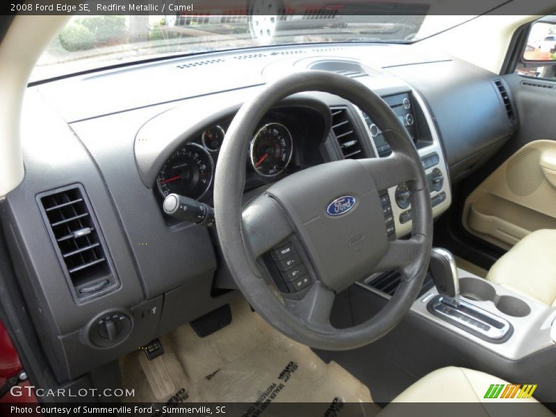 Redfire Metallic / Camel 2008 Ford Edge SE