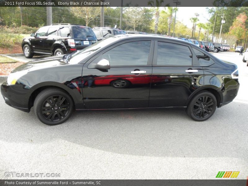 Ebony Black / Charcoal Black 2011 Ford Focus SEL Sedan