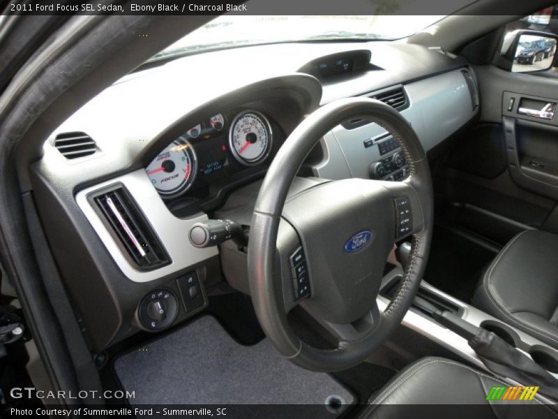 Ebony Black / Charcoal Black 2011 Ford Focus SEL Sedan