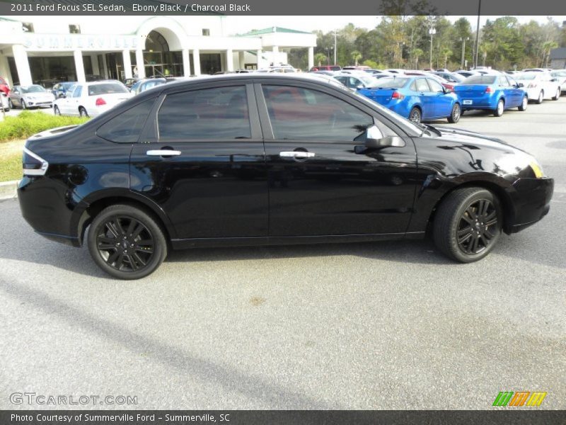 Ebony Black / Charcoal Black 2011 Ford Focus SEL Sedan