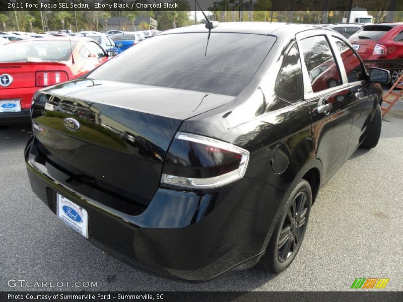 Ebony Black / Charcoal Black 2011 Ford Focus SEL Sedan