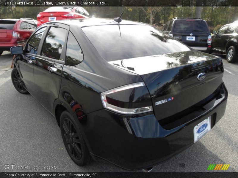 Ebony Black / Charcoal Black 2011 Ford Focus SEL Sedan