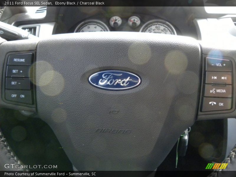 Ebony Black / Charcoal Black 2011 Ford Focus SEL Sedan