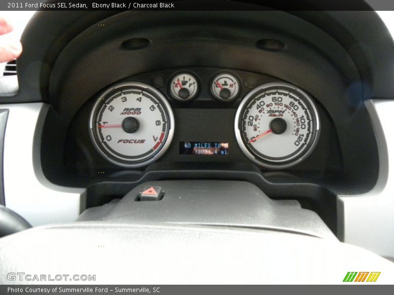 Ebony Black / Charcoal Black 2011 Ford Focus SEL Sedan