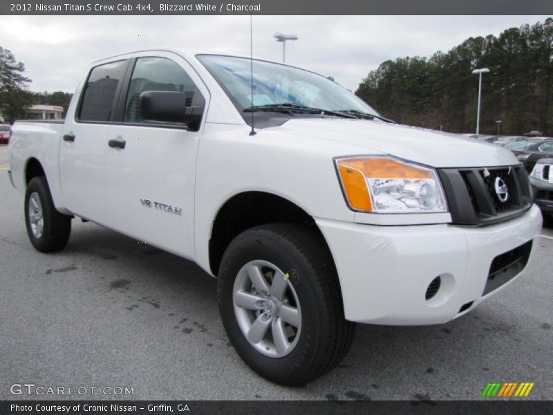 Blizzard White / Charcoal 2012 Nissan Titan S Crew Cab 4x4