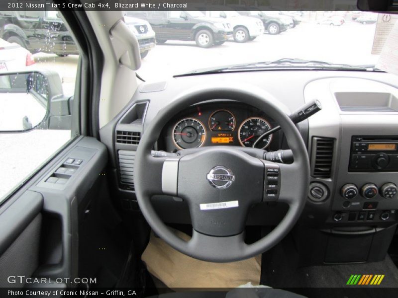 Blizzard White / Charcoal 2012 Nissan Titan S Crew Cab 4x4