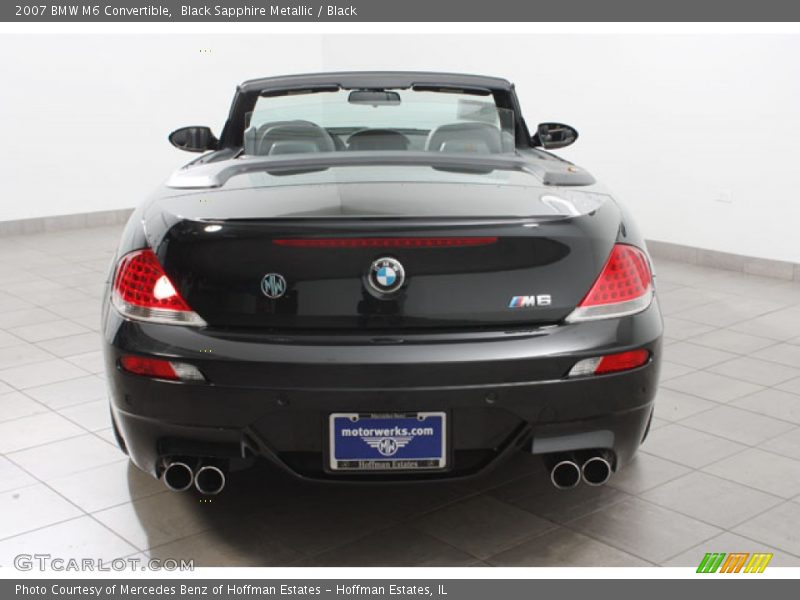 Black Sapphire Metallic / Black 2007 BMW M6 Convertible