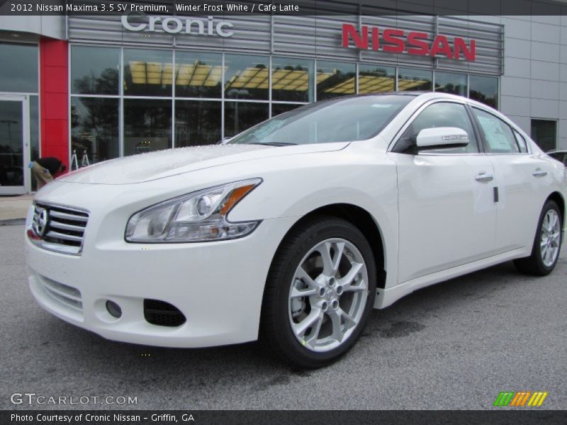 Winter Frost White / Cafe Latte 2012 Nissan Maxima 3.5 SV Premium