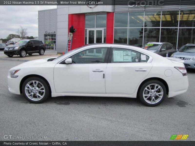 Winter Frost White / Cafe Latte 2012 Nissan Maxima 3.5 SV Premium