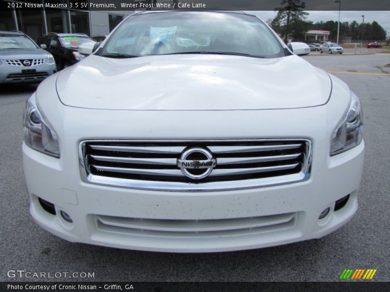 Winter Frost White / Cafe Latte 2012 Nissan Maxima 3.5 SV Premium