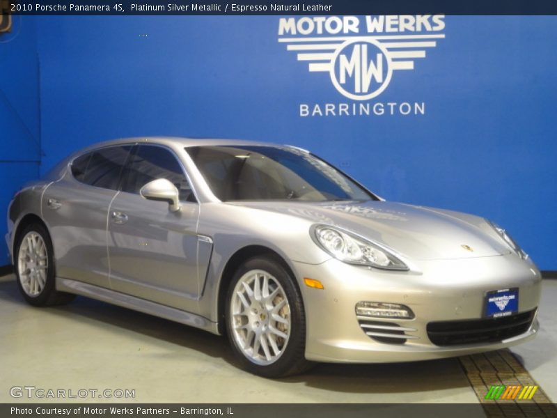 Platinum Silver Metallic / Espresso Natural Leather 2010 Porsche Panamera 4S