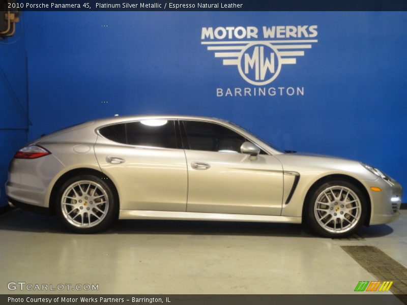 Platinum Silver Metallic / Espresso Natural Leather 2010 Porsche Panamera 4S