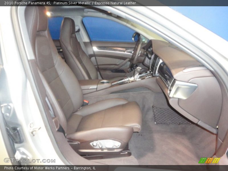 Platinum Silver Metallic / Espresso Natural Leather 2010 Porsche Panamera 4S