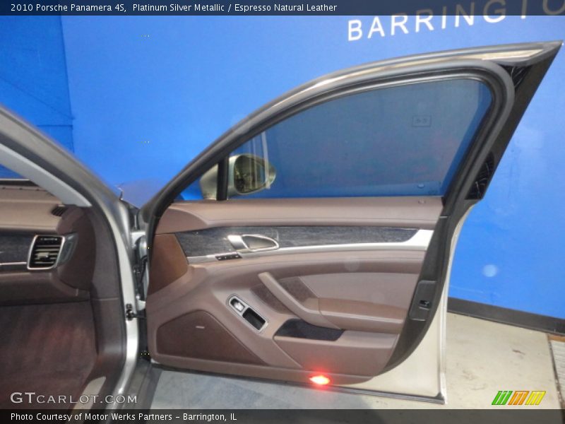 Platinum Silver Metallic / Espresso Natural Leather 2010 Porsche Panamera 4S