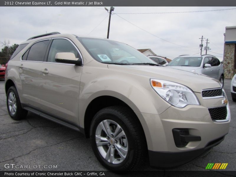 Gold Mist Metallic / Jet Black 2012 Chevrolet Equinox LT