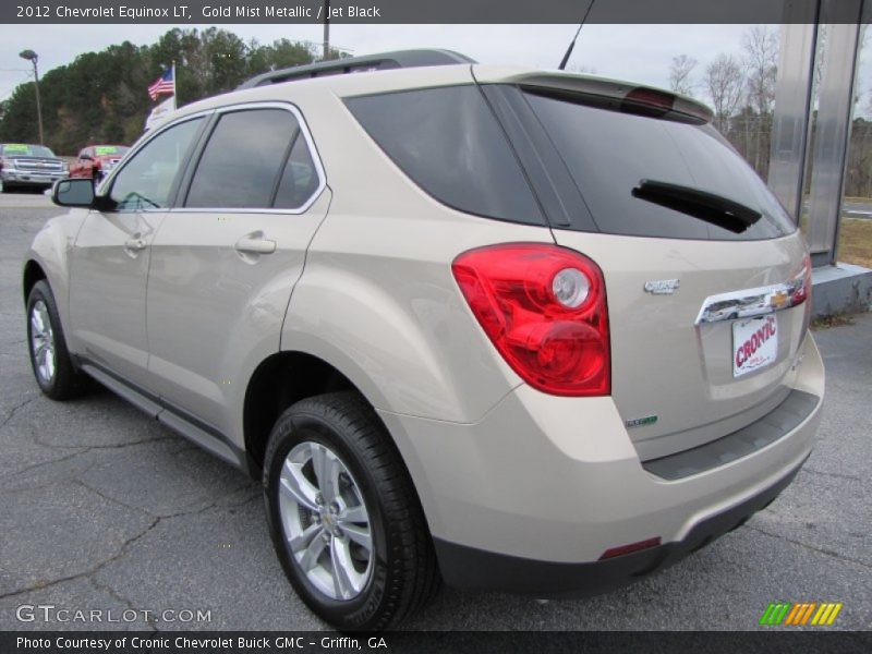 Gold Mist Metallic / Jet Black 2012 Chevrolet Equinox LT