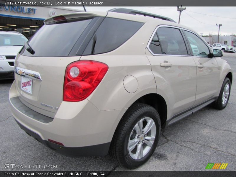 Gold Mist Metallic / Jet Black 2012 Chevrolet Equinox LT