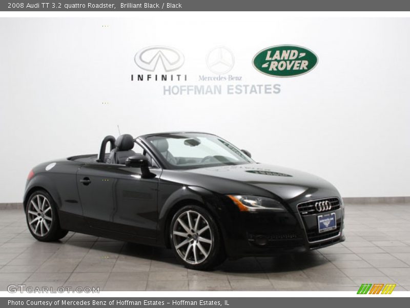 Brilliant Black / Black 2008 Audi TT 3.2 quattro Roadster