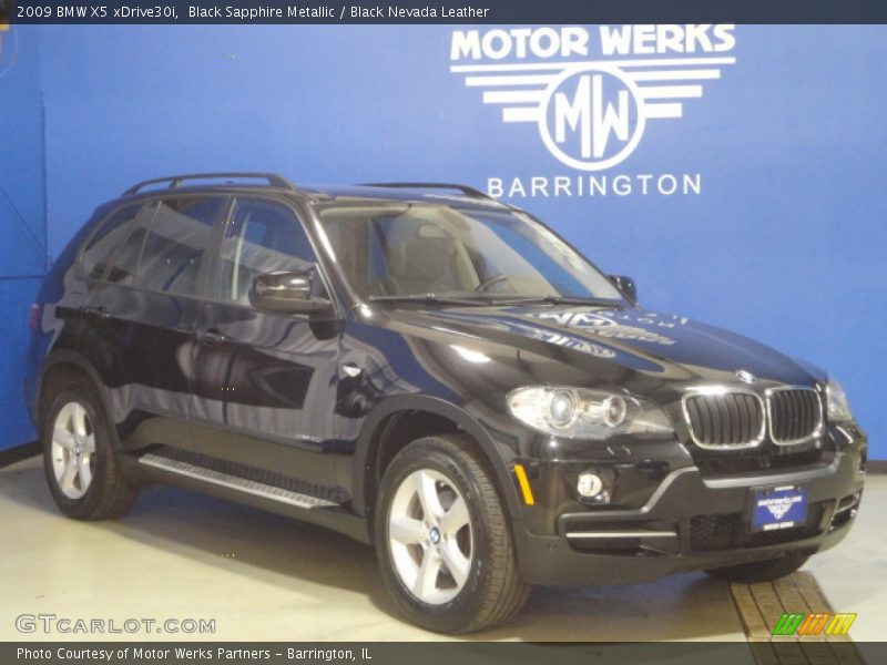 Black Sapphire Metallic / Black Nevada Leather 2009 BMW X5 xDrive30i