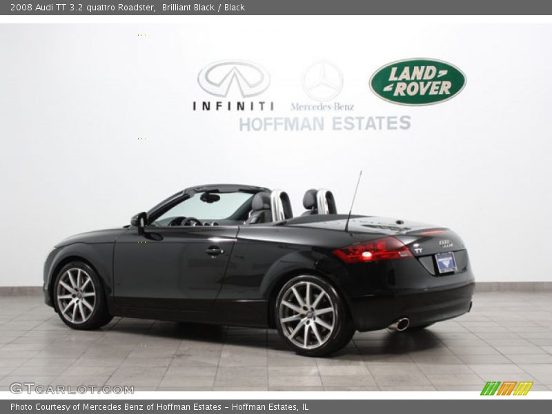 Brilliant Black / Black 2008 Audi TT 3.2 quattro Roadster