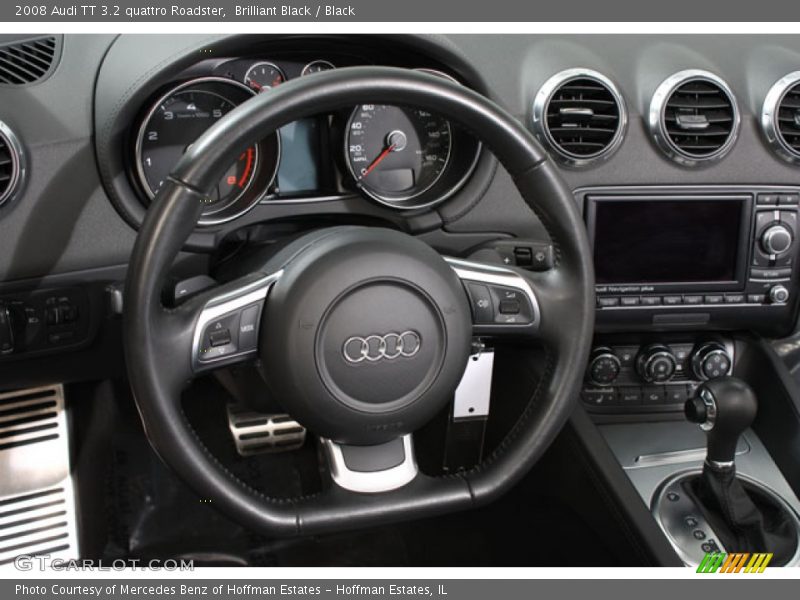 Brilliant Black / Black 2008 Audi TT 3.2 quattro Roadster