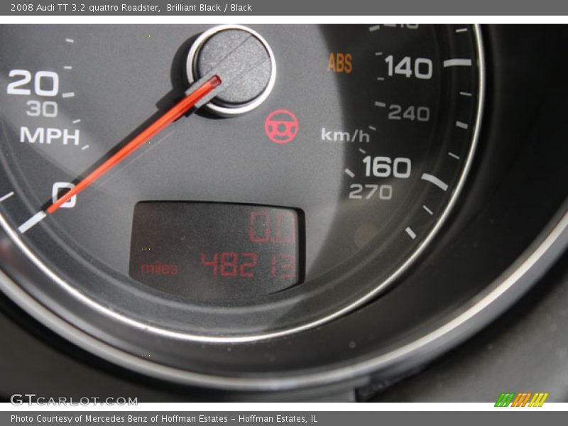 Brilliant Black / Black 2008 Audi TT 3.2 quattro Roadster