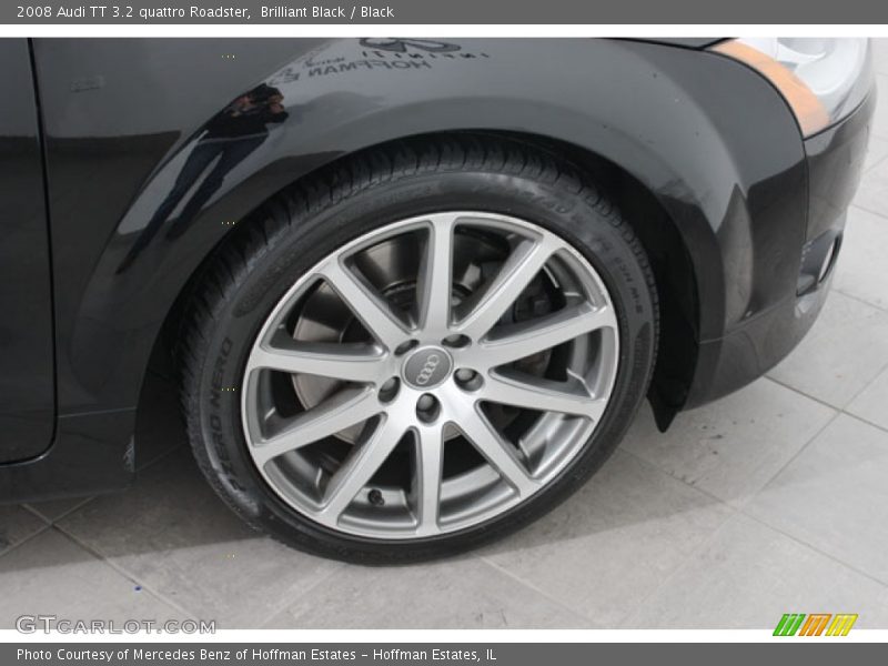 Brilliant Black / Black 2008 Audi TT 3.2 quattro Roadster