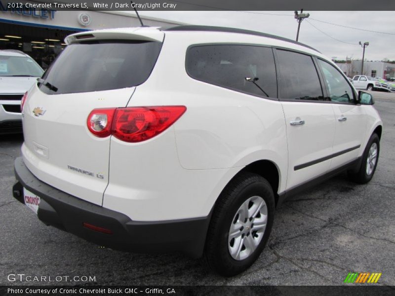 White / Dark Gray/Light Gray 2012 Chevrolet Traverse LS